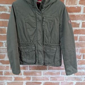 Hollister Red and Navy Plaid Jacket